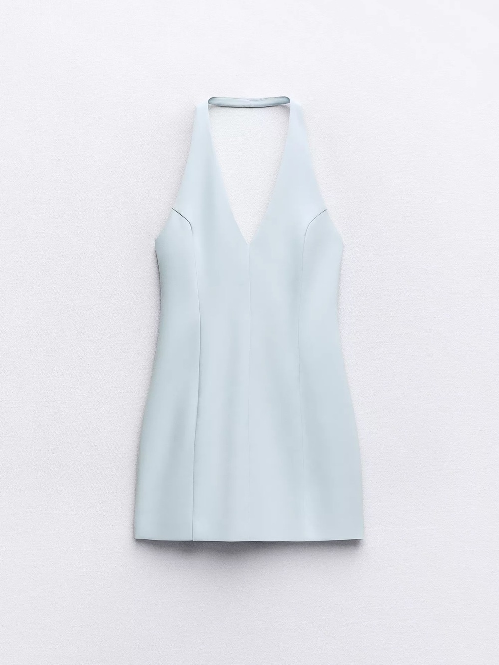 Light Blue Halter Mini Dress Zara